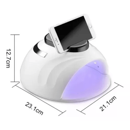 LÁMPARA DE UÑAS Z9 CON SOPORTE PARA CELULAR – SECADO RÁPIDO Y CONTROL DIGITAL