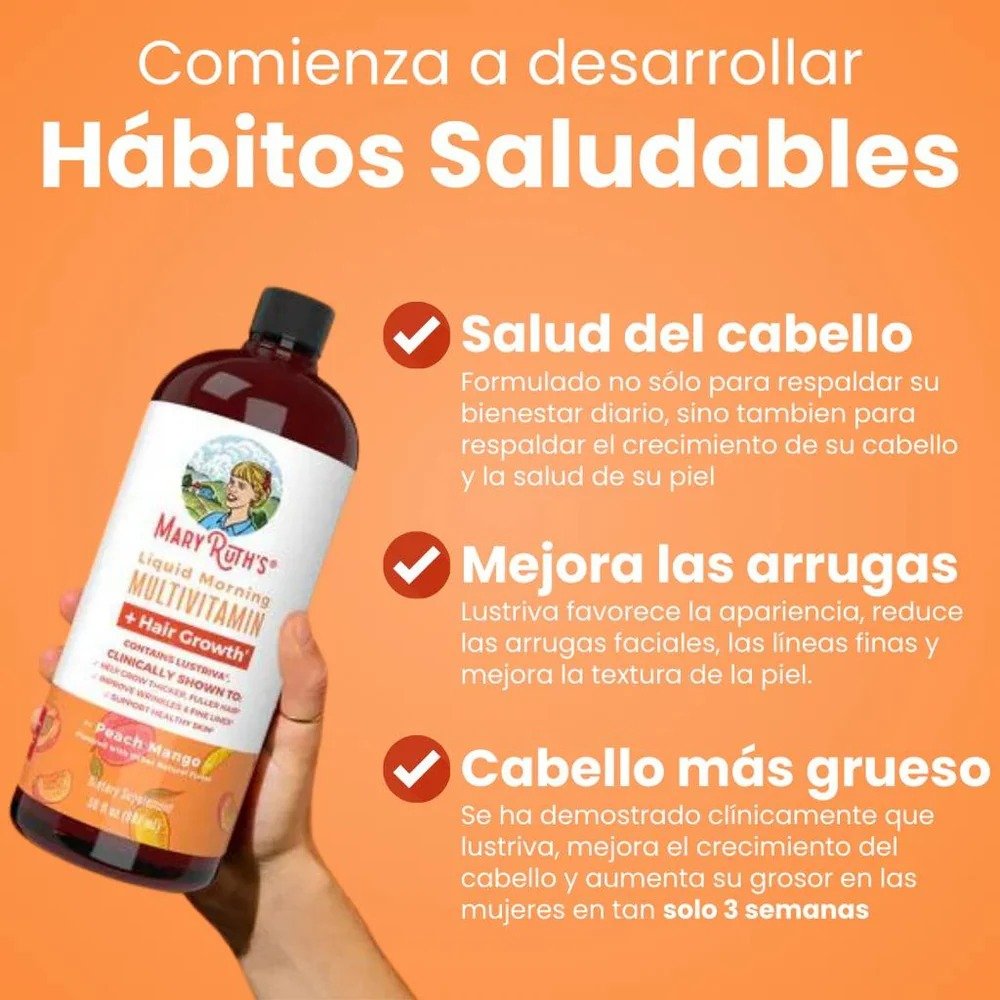 MARY RUTH’S  – SUPLEMENTO LÍQUIDO PARA FORTALECIMIENTO Y CRECIMIENTO CAPILAR