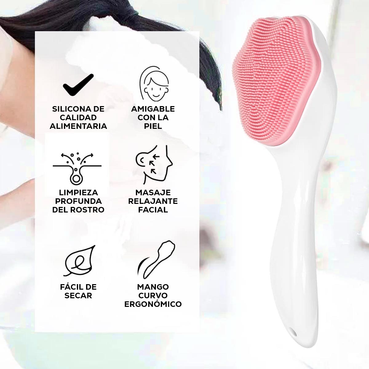 CEPILLO MASAJEADOR FACIAL – LIMPIEZA PROFUNDA Y SUAVIDAD PARA TU ROSTRO