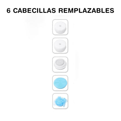 CEPILLO DE DUCHA ELÉCTRICO PARA ESPALDA – EXFOLIANTE, RECARGABLE E IMPERMEABLE