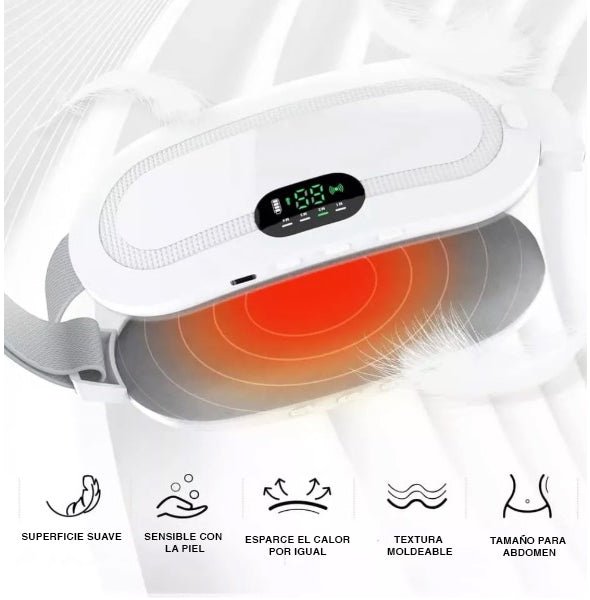 CINTURÓN TÉRMICO PARA CÓLICOS – CALOR + MASAJE CON AJUSTE INTELIGENTE