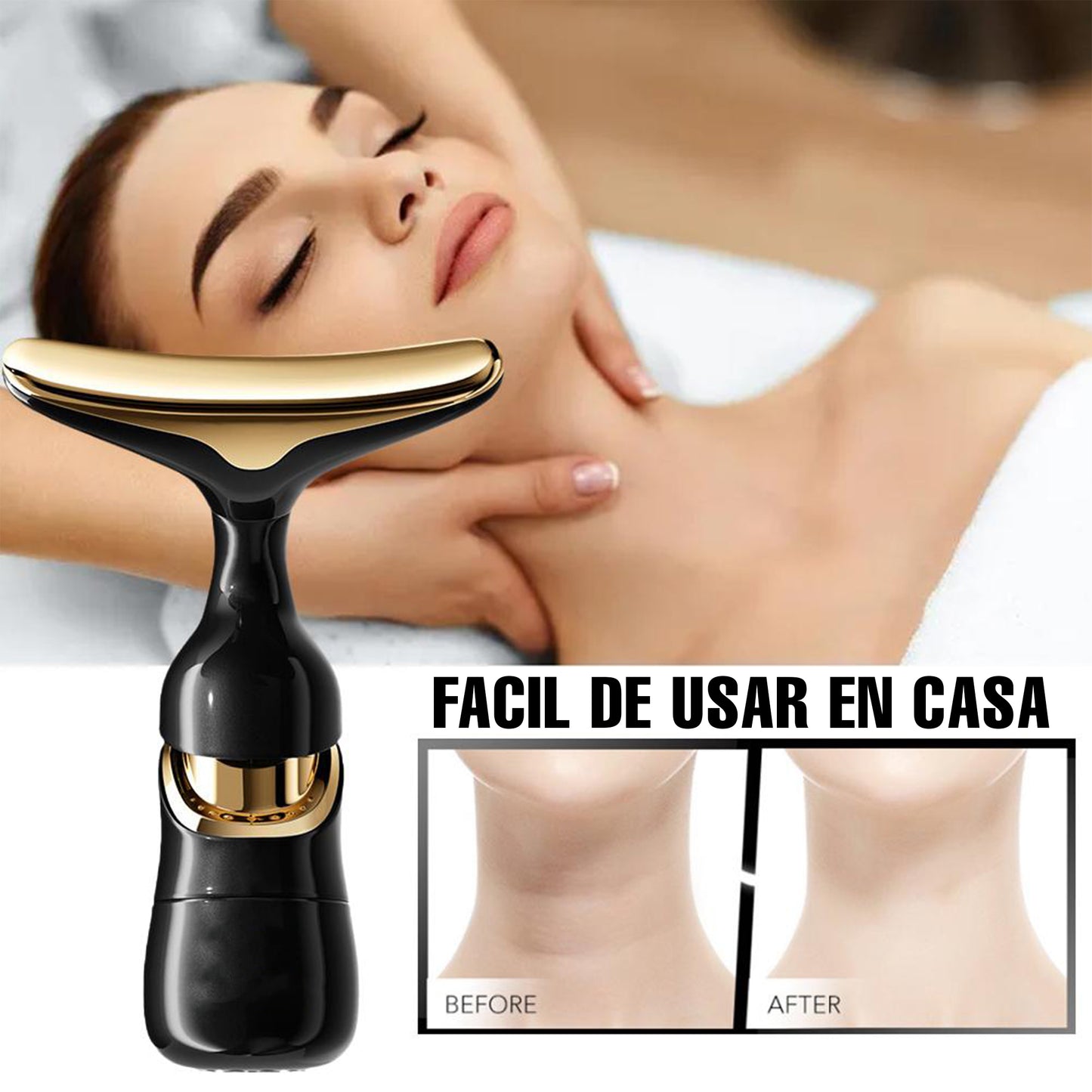 MASAJEADOR FACIAL 3 EN 1 – LIFTING FACIAL, CUELLO Y CONTORNO DE OJOS