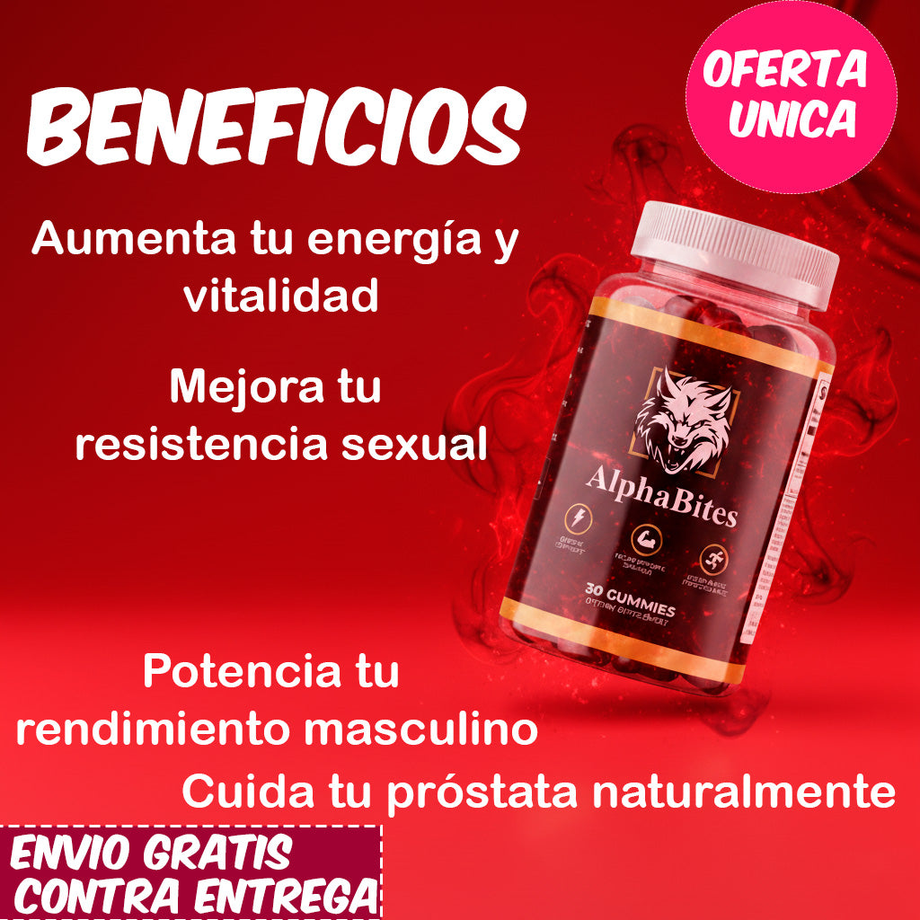 Alpha Bites™Las Gomitas que Devuelven Tu Poder Masculino