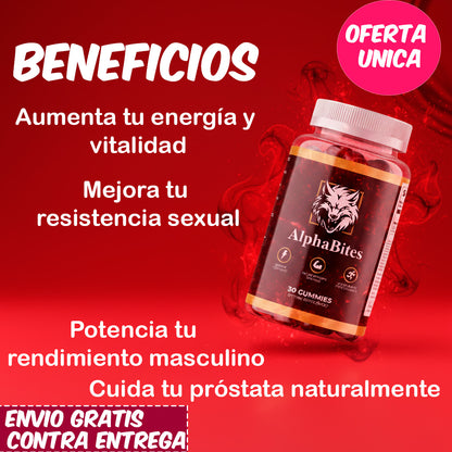 Alpha Bites™Las Gomitas que Devuelven Tu Poder Masculino