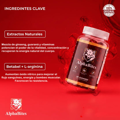 Alpha Bites™Las Gomitas que Devuelven Tu Poder Masculino